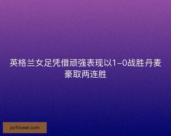 英格兰女足凭借顽强表现以1-0战胜丹麦豪取两连胜